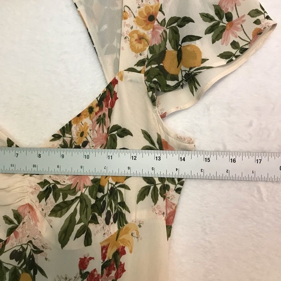 Reformation cream pink Myah Floral Maxi Dress size 6 - Picture 8 of 13